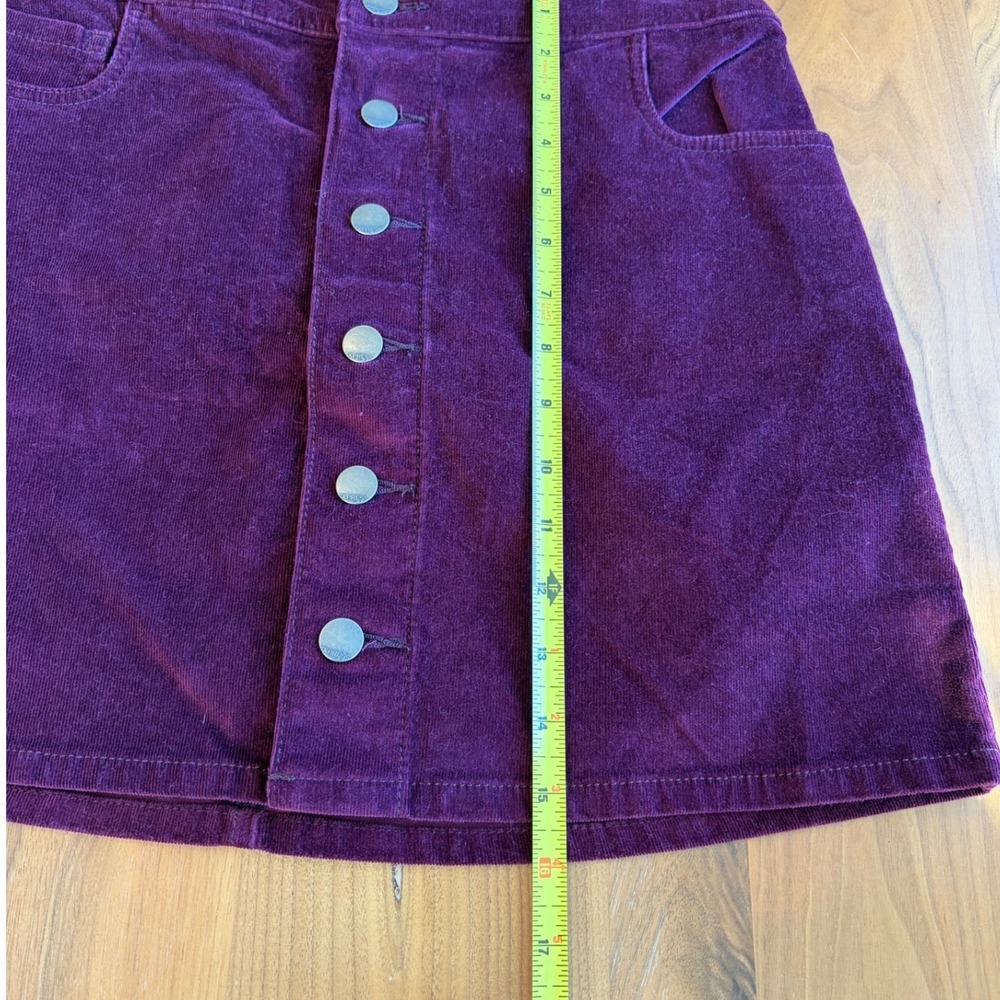 Express Womens Purple Corduroy Button Front Mini Skirt Size 4 NWT 28210136 - Picture 8 of 8